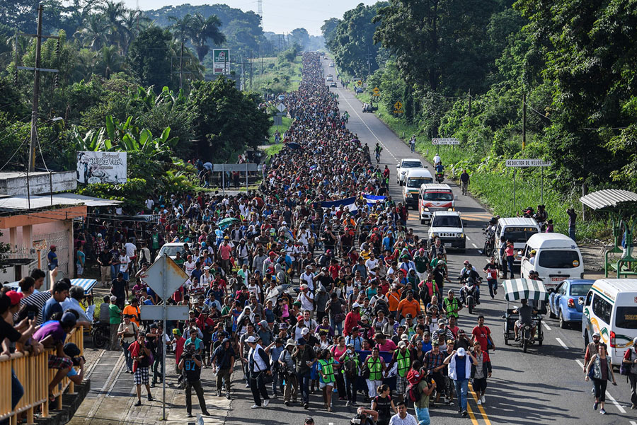 Photos of the Central American Immigrant Caravan